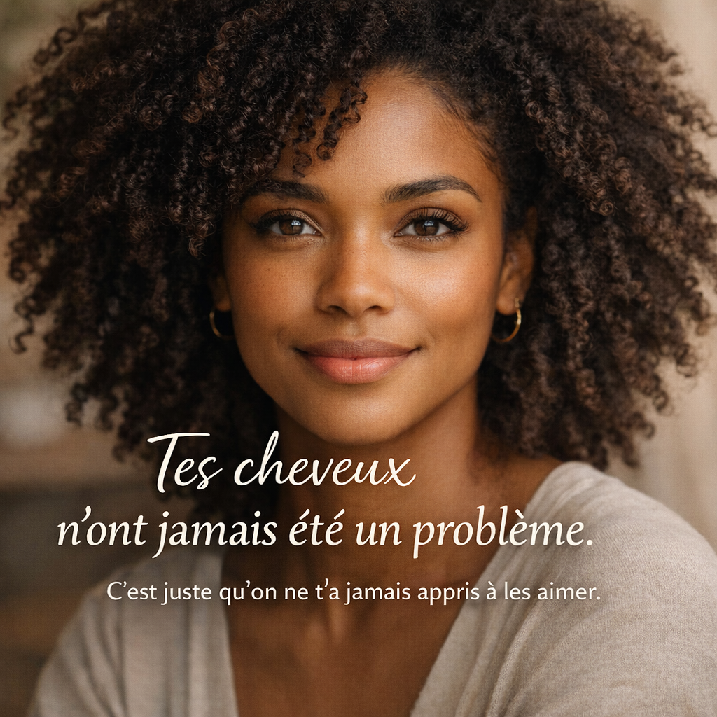 tes cheveux ne sont pas le problème, la femme est fiere est heure de porter ses cheveux bouclés au naturel